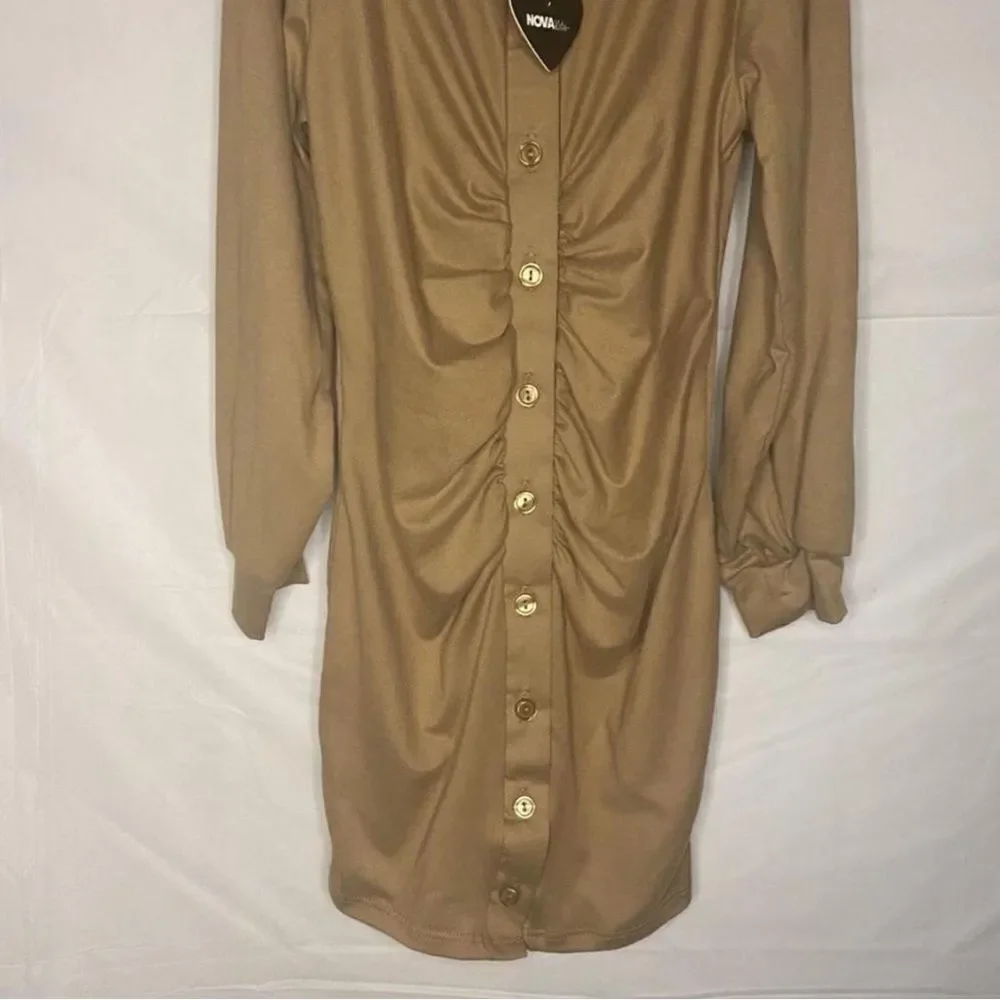 Fashion Nova Kids Ruched Shirt Dress Size 4